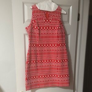 Boden Red Patterned Sleeveless Dress